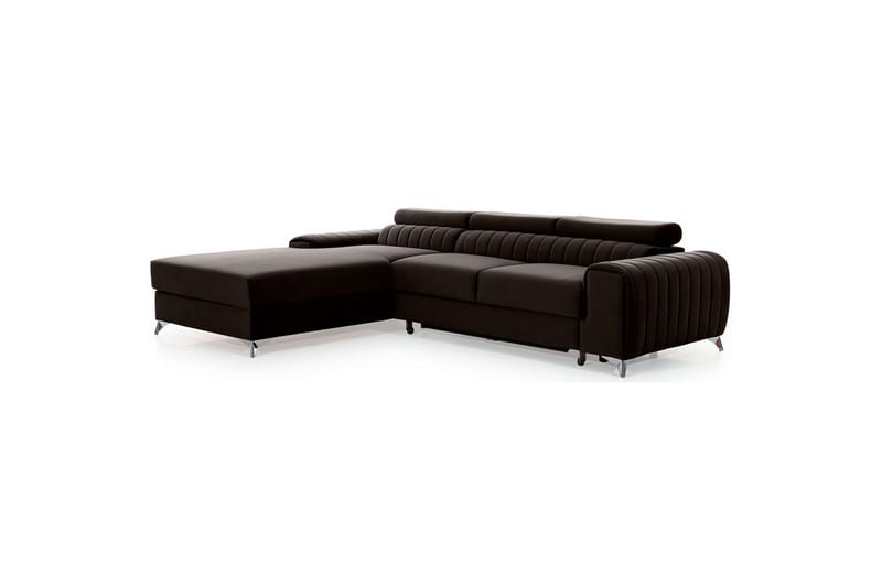 Seksjonssofa Eltap Grayson 278x205x92 cm - Nube 22, Brun, Venstre - Møbler - Sofaer - Sovesofaer