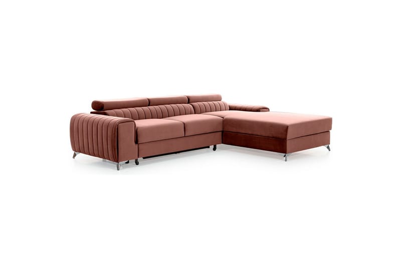 Seksjonssofa Eltap Grayson 278x205x92 cm - Nube 24, Rosa, Høyre - Møbler - Sofaer - Sovesofaer
