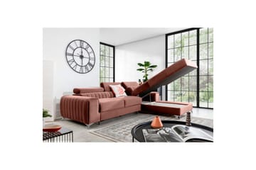 Seksjonssofa Eltap Grayson 278x205x92 cm - Nube 24, Rosa, Høyre - Møbler - Sofaer - Sovesofaer