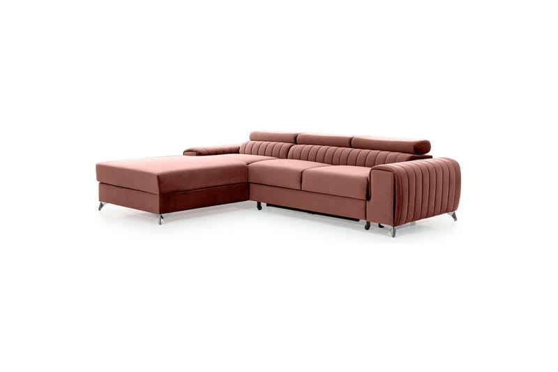 Seksjonssofa Eltap Grayson 278x205x92 cm - Nube 24, Rosa, Venstre - Møbler - Sofaer - Sovesofaer