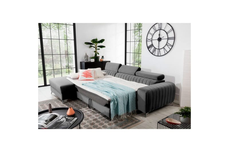 Seksjonssofa Eltap Grayson 278x205x92 cm - Nube 3, Lys Grå, Venstre - Møbler - Sofaer - Sovesofaer