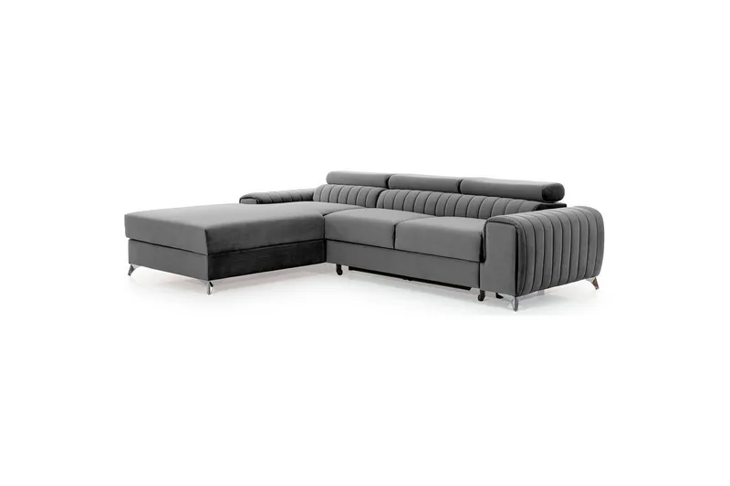 Seksjonssofa Eltap Grayson 278x205x92 cm - Nube 3, Lys Grå, Venstre - Møbler - Sofaer - Sovesofaer