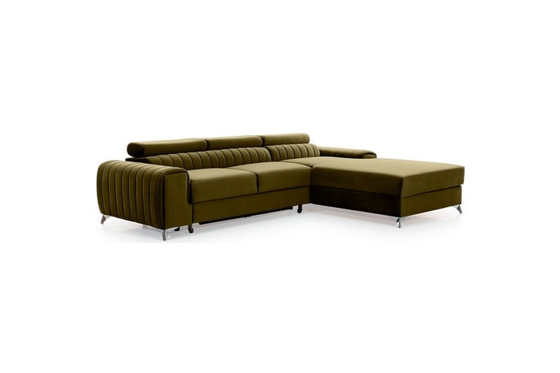 Seksjonssofa Eltap Grayson 278x205x92 cm - Nube 33, Grønn, Høyre - Møbler - Sofaer - Sovesofaer