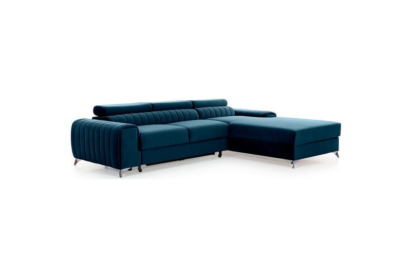 Seksjonssofa Eltap Grayson 278x205x92 cm - Nube 40, Blå, Høyre - Møbler - Sofaer - Sovesofaer