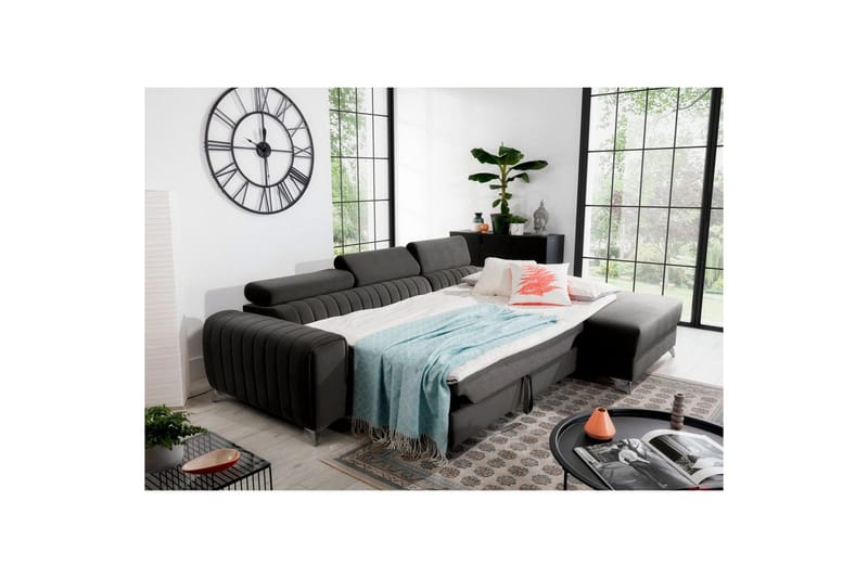 Seksjonssofa Eltap Grayson 278x205x92 cm - Nube 5, Grå, Høyre - Møbler - Sofaer - Sovesofaer