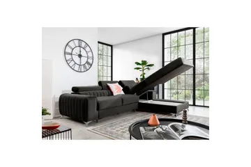 Seksjonssofa Eltap Grayson 278x205x92 cm - Nube 5, Grå, Høyre - Møbler - Sofaer - Sovesofaer