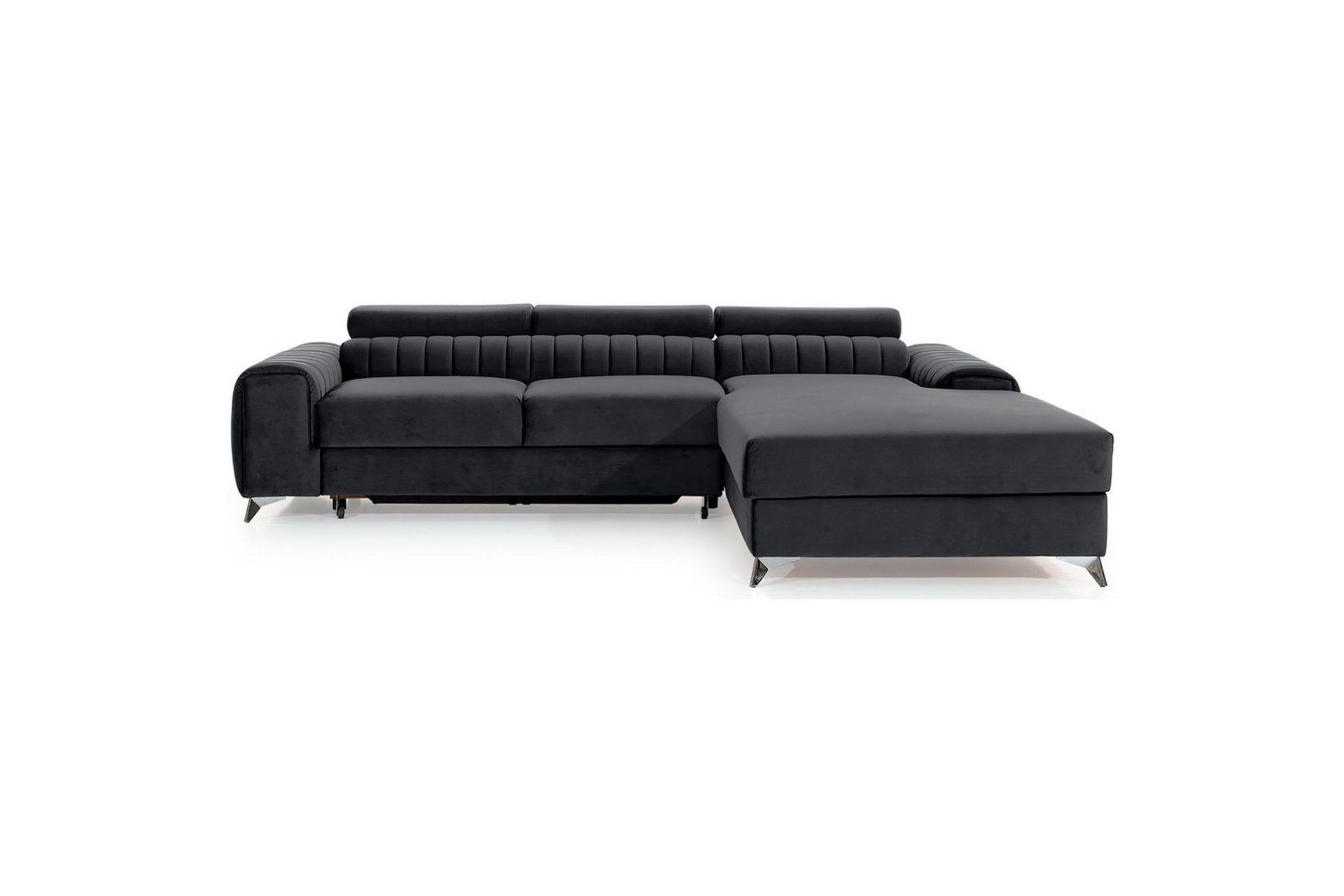 Seksjonssofa Eltap Grayson 278x205x92 cm - Nube 6, Mørk Grå, Høyre