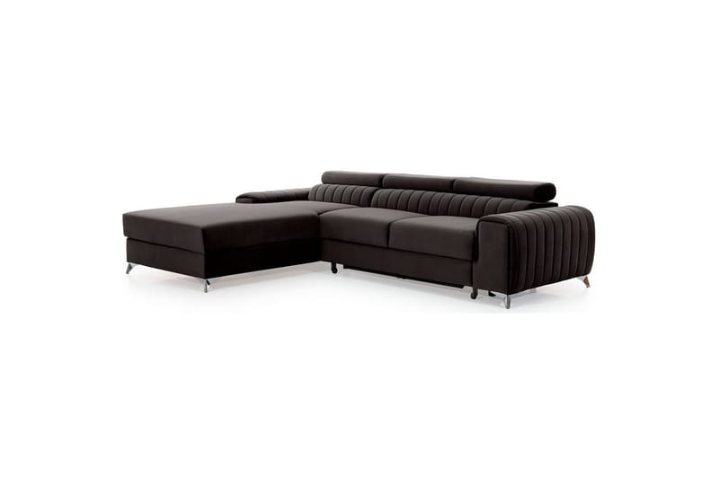 Seksjonssofa Eltap Grayson 278x205x92 cm - Riviera 97, Grå, Venstre - Møbler - Sofaer - Sovesofaer