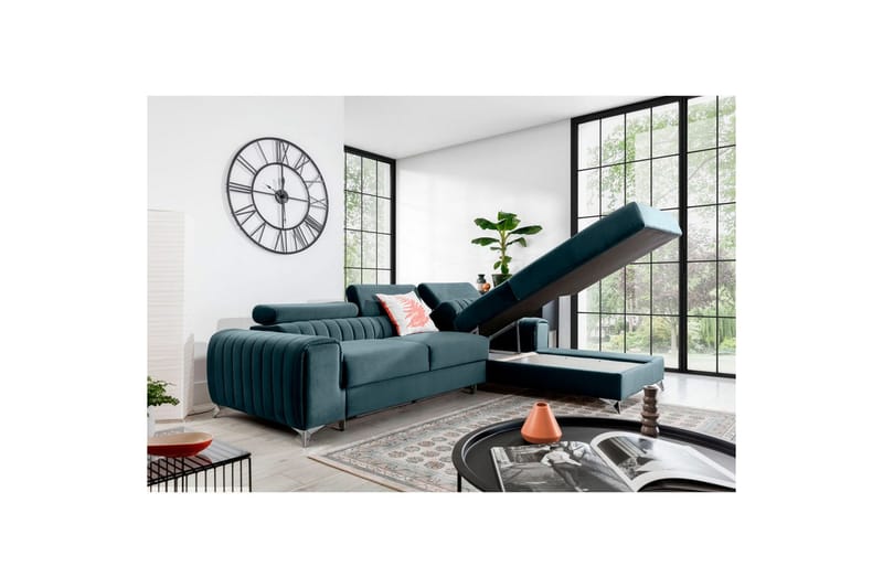 Seksjonssofa Eltap Grayson 278x205x92 cm - Velvetmat 100, Høyre - Møbler - Sofaer - Sovesofaer
