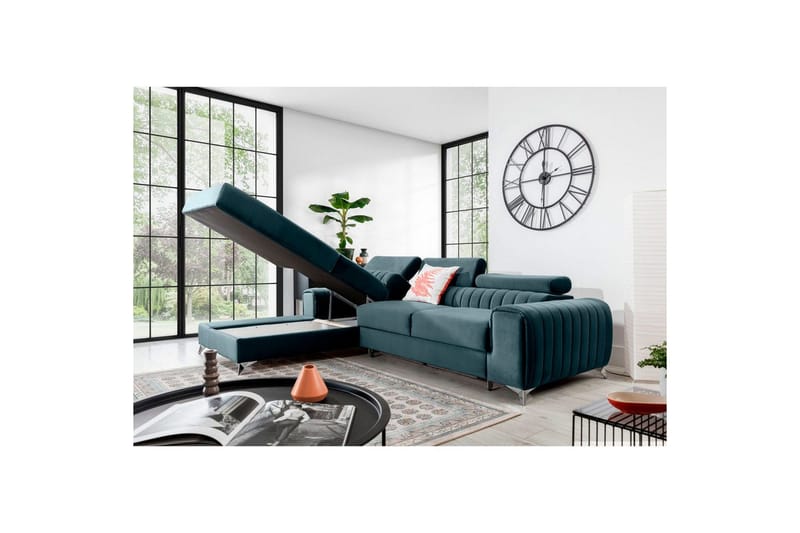 Seksjonssofa Eltap Grayson 278x205x92 cm - Velvetmat 100, Venstre - Møbler - Sofaer - Sovesofaer
