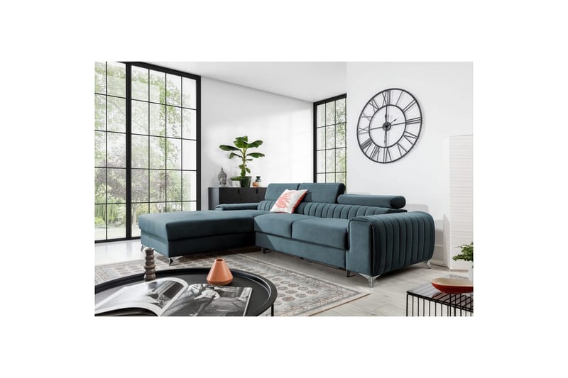Seksjonssofa Eltap Grayson 278x205x92 cm - Velvetmat 100, Venstre - Møbler - Sofaer - Sovesofaer
