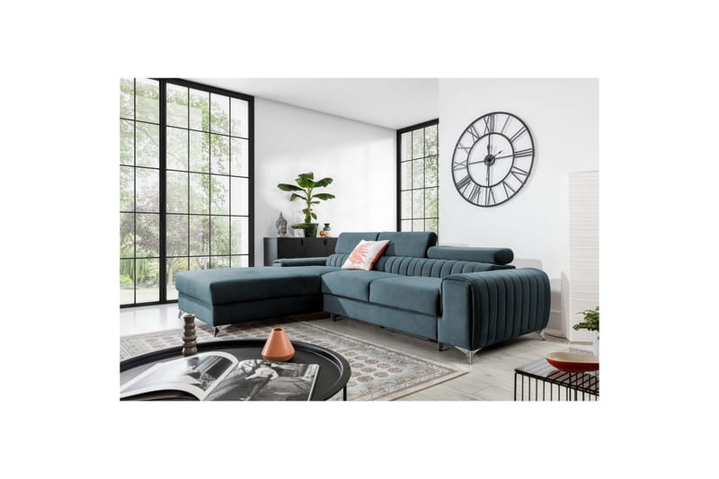 Seksjonssofa Eltap Grayson 278x205x92 cm - Velvetmat 100, Venstre - Møbler - Sofaer - Sovesofaer