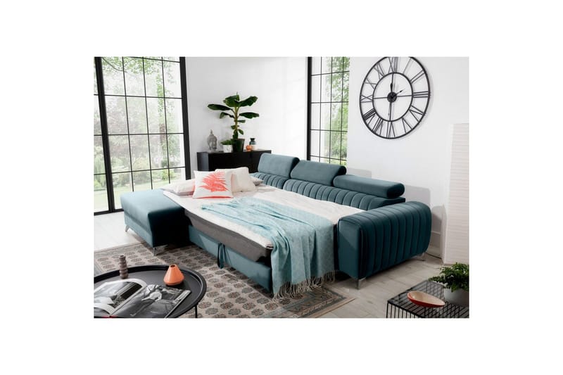 Seksjonssofa Eltap Grayson 278x205x92 cm - Velvetmat 100, Venstre - Møbler - Sofaer - Sovesofaer