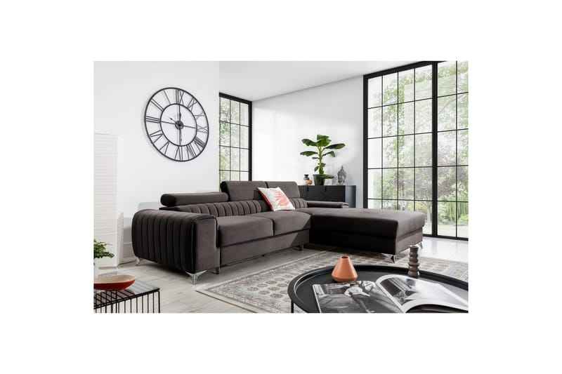 Seksjonssofa Eltap Grayson 278x205x92 cm - Velvetmat 22, Høyre - Møbler - Sofaer - Sovesofaer