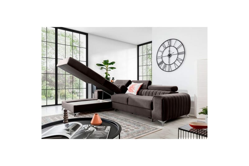 Seksjonssofa Eltap Grayson 278x205x92 cm - Velvetmat 22, Venstre - Møbler - Sofaer - Sovesofaer