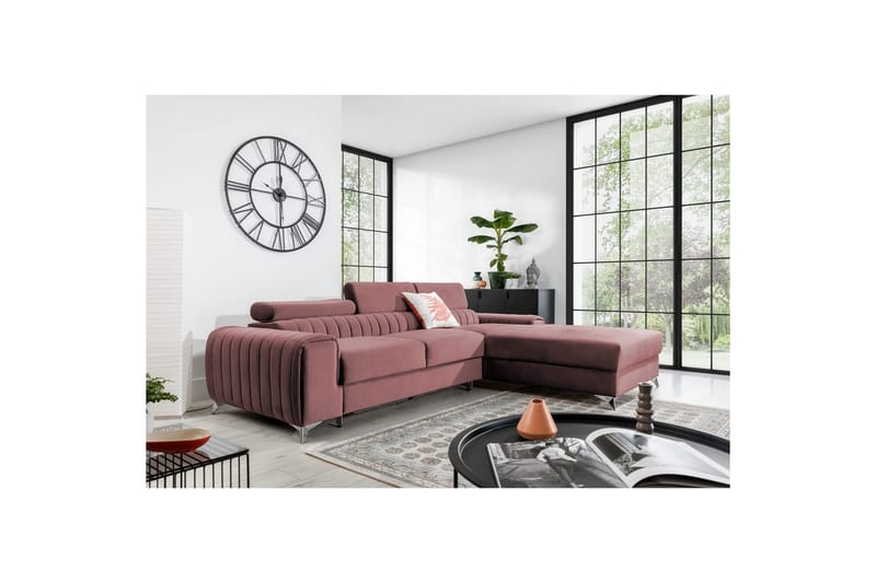 Seksjonssofa Eltap Grayson 278x205x92 cm - Velvetmat 24, Høyre - Møbler - Sofaer - Sovesofaer