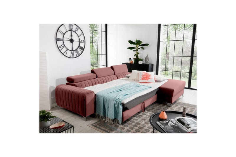 Seksjonssofa Eltap Grayson 278x205x92 cm - Velvetmat 24, Høyre - Møbler - Sofaer - Sovesofaer