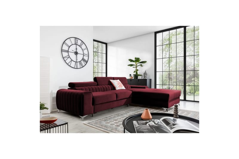 Seksjonssofa Eltap Grayson 278x205x92 cm - Velvetmat 25, Høyre - Møbler - Sofaer - Sovesofaer