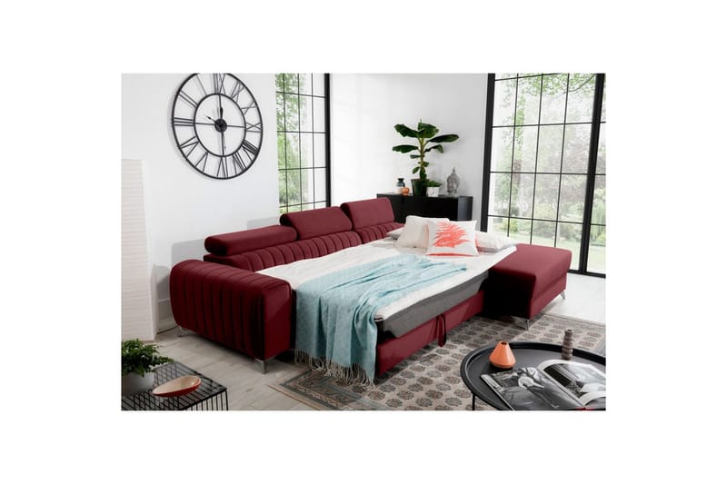 Seksjonssofa Eltap Grayson 278x205x92 cm - Velvetmat 25, Høyre - Møbler - Sofaer - Sovesofaer