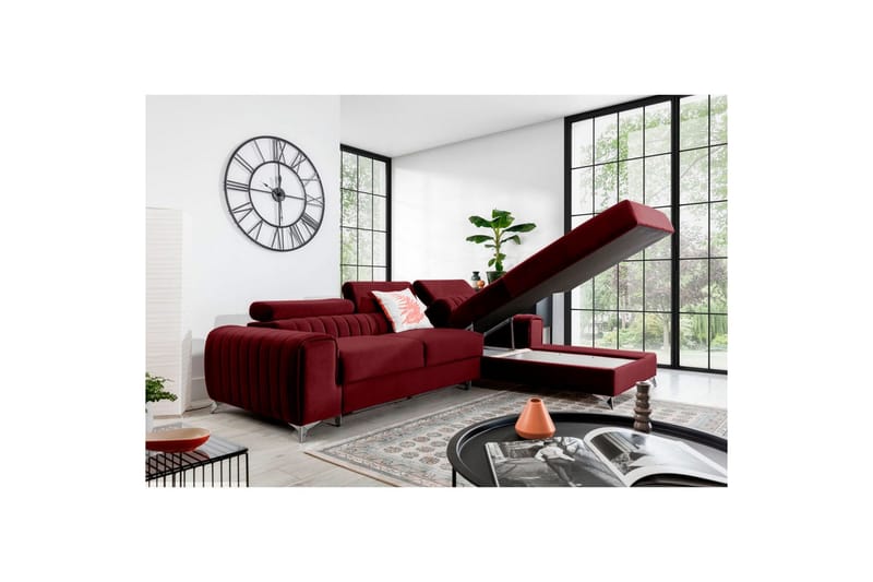 Seksjonssofa Eltap Grayson 278x205x92 cm - Velvetmat 25, Høyre - Møbler - Sofaer - Sovesofaer