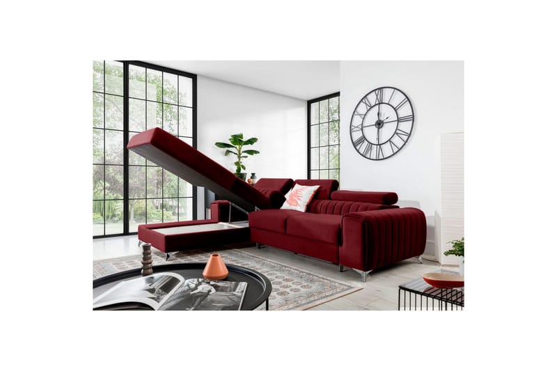 Seksjonssofa Eltap Grayson 278x205x92 cm - Velvetmat 25, Venstre - Møbler - Sofaer - Sovesofaer