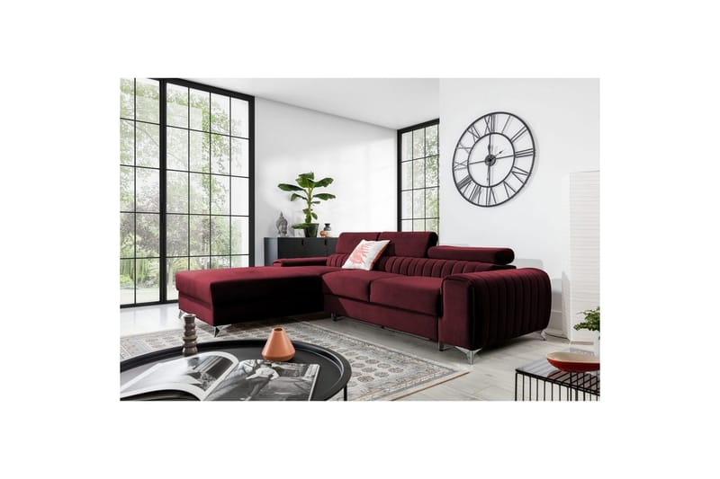 Seksjonssofa Eltap Grayson 278x205x92 cm - Velvetmat 25, Venstre - Møbler - Sofaer - Sovesofaer