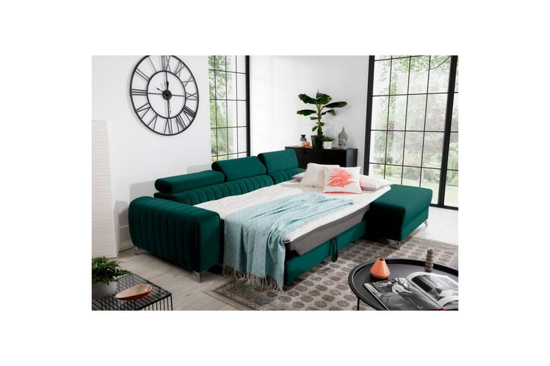 Seksjonssofa Eltap Grayson 278x205x92 cm - Velvetmat 38, Høyre - Møbler - Sofaer - Sovesofaer