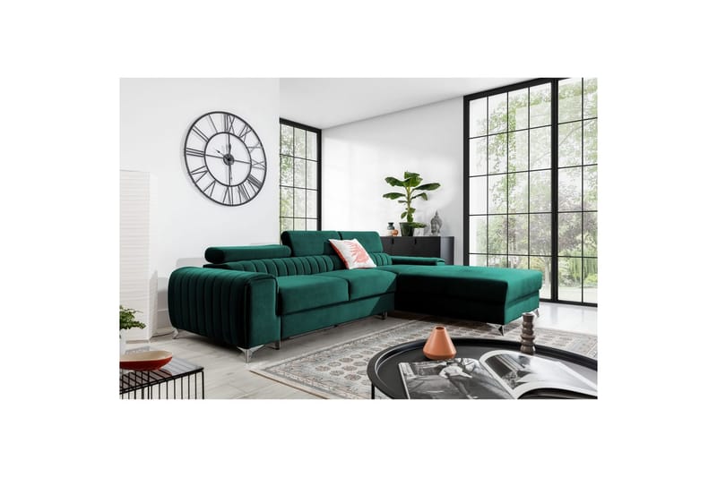 Seksjonssofa Eltap Grayson 278x205x92 cm - Velvetmat 38, Høyre - Møbler - Sofaer - Sovesofaer