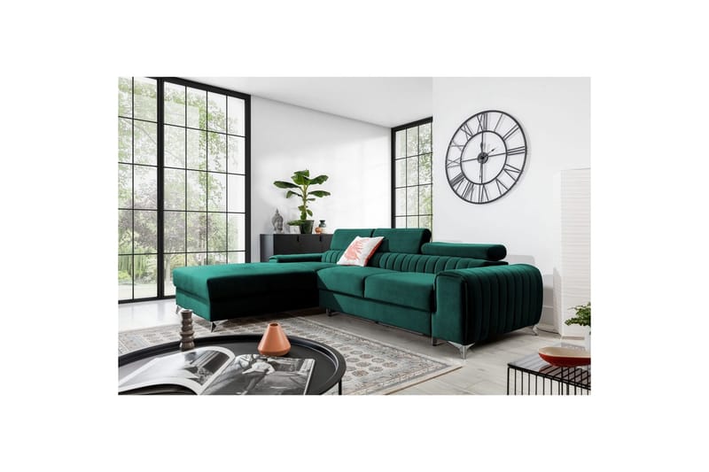 Seksjonssofa Eltap Grayson 278x205x92 cm - Velvetmat 38, Venstre - Møbler - Sofaer - Sovesofaer