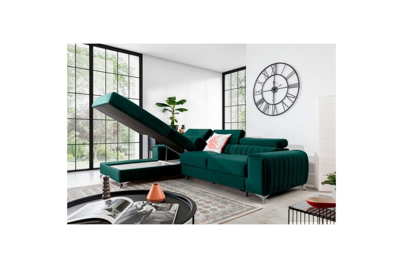 Seksjonssofa Eltap Grayson 278x205x92 cm - Velvetmat 38, Venstre - Møbler - Sofaer - Sovesofaer