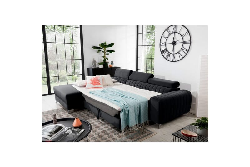 Seksjonssofa Eltap Grayson 278x205x92 cm - Velvetmat 6, Venstre - Møbler - Sofaer - Sovesofaer