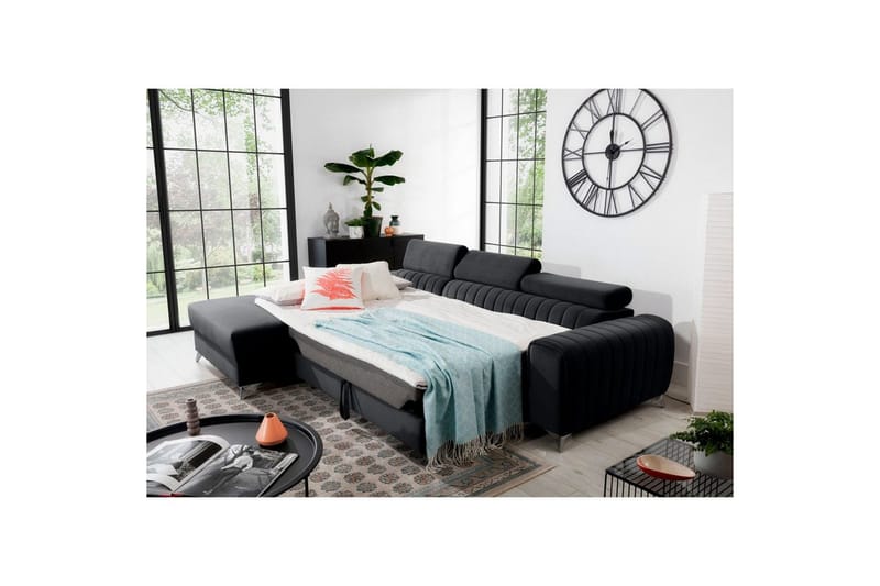 Seksjonssofa Eltap Grayson 278x205x92 cm - Velvetmat 6, Venstre - Møbler - Sofaer - Sovesofaer