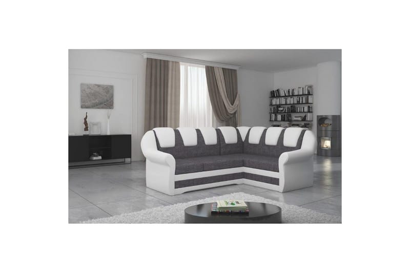 Seksjonssofa Eltap Lord II 243x195x112 cm - Sawana 05, Soft 17, Grå, Hvit, Høyre - Møbler - Sofaer - Sovesofaer