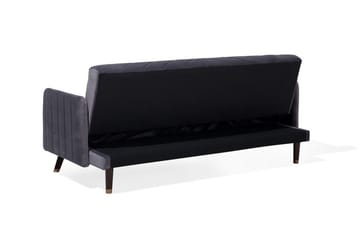 Senja 2-seter Sovesofa 200 cm i Fløyel med Treben - Grå - Møbler - Sofaer - Sovesofaer