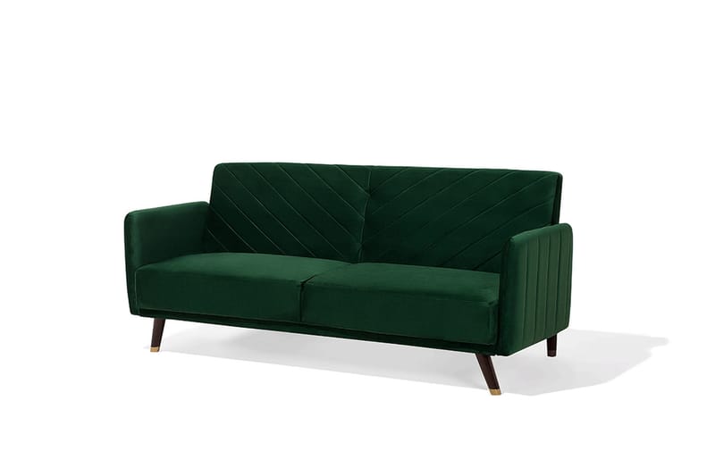 Senja Rektangulær Sovesofa 110x181 cm i Fløyel - Grønn - Møbler - Sofaer - Sovesofaer