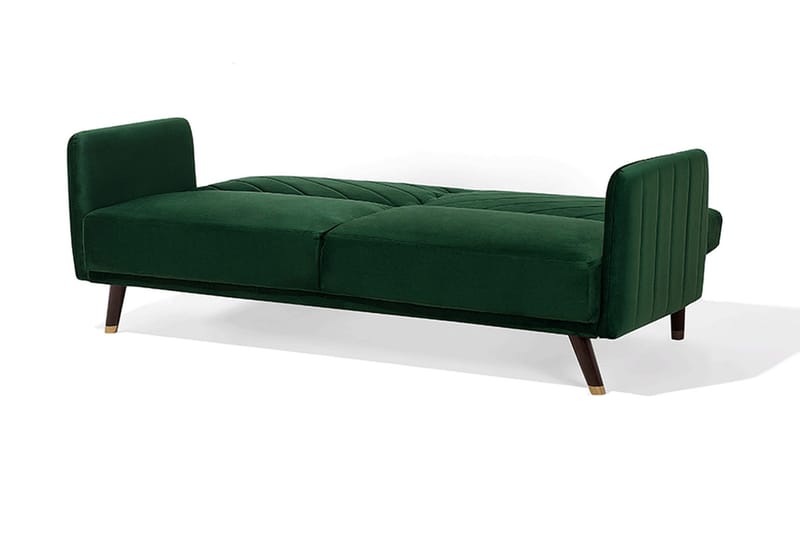 Senja Rektangulær Sovesofa 110x181 cm i Fløyel - Grønn - Møbler - Sofaer - Sovesofaer