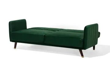 Senja Rektangulær Sovesofa 110x181 cm i Fløyel - Grønn - Møbler - Sofaer - Sovesofaer