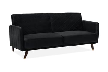 Senja Sovesofa 200 cm - Svart - Møbler - Sofaer - Sovesofaer