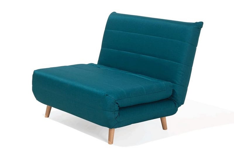 Setten 1-seter Sovesofa Utfellbar 104 cm i Stoff med Trebein - Petrol - Møbler - Sofaer - Sovesofaer