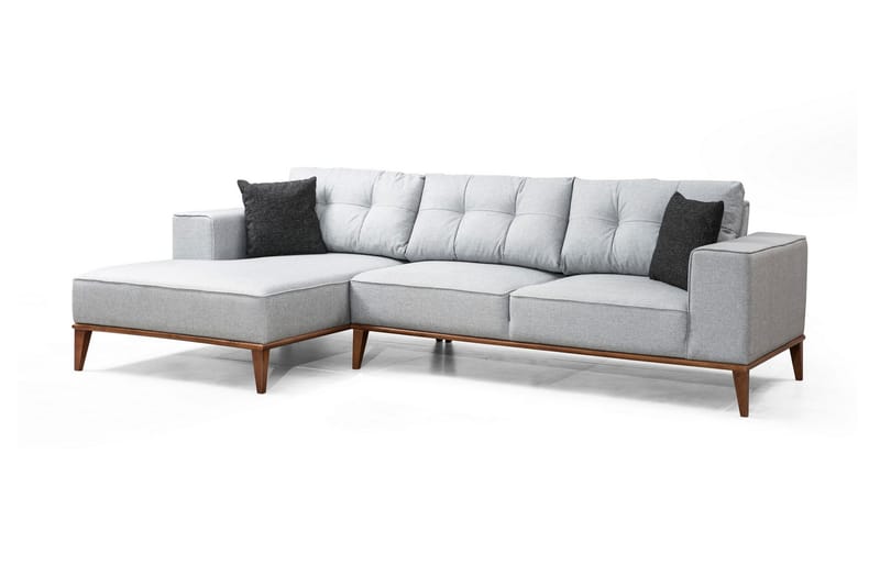 Shallo Sovesofa med Divan Venstre - Grå - Møbler - Sofaer - Sovesofaer