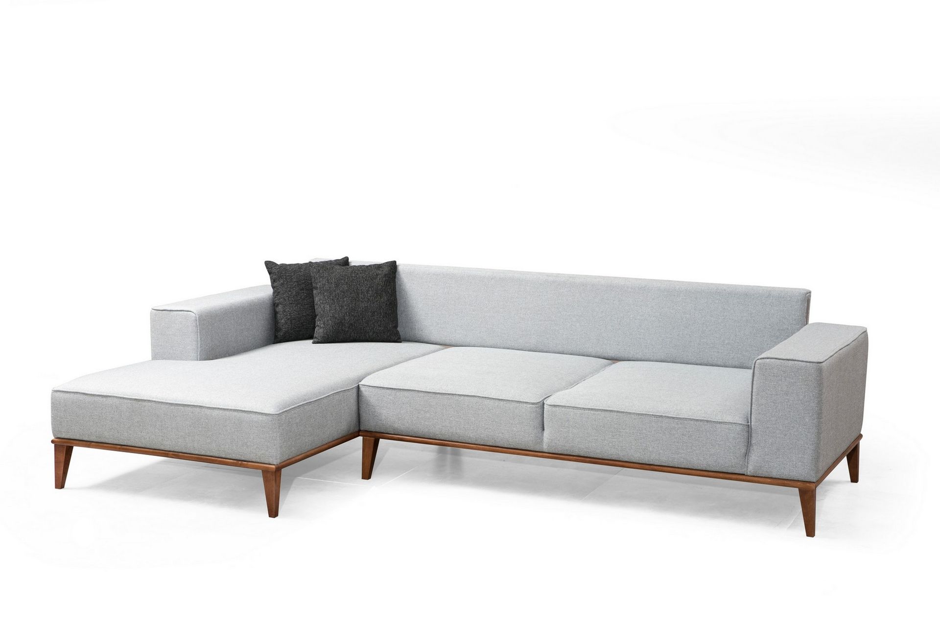Shallo Sovesofa med Divan Venstre - Grå - Møbler - Sofaer - Sovesofaer