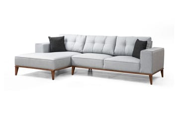 Shallo Sovesofa med Divan Venstre - Grå - Møbler - Sofaer - Sovesofaer