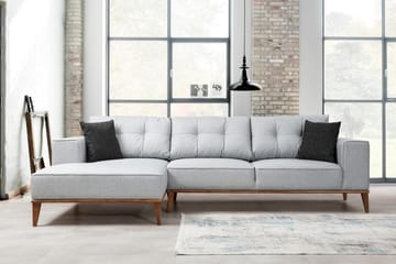 Shallo Sovesofa med Divan Venstre - Grå - Møbler - Sofaer - Sovesofaer