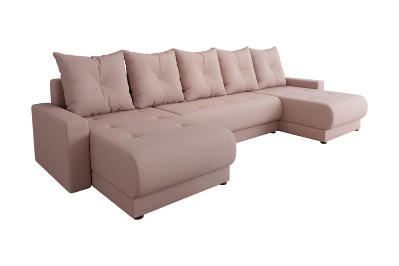 Siggarud 4-seters Sovesofa Høyre - Rosa - Møbler - Sofaer - Sovesofaer