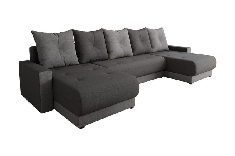 Siggarud 6-seters Sovesofa Høyre - Mørkegrå - Møbler - Sofaer - Sovesofaer