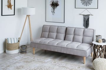 Siljan 3-seter Rektangulær Sovesofa 105x177 cm i Stoff - Grå - Møbler - Sofaer - Sovesofaer