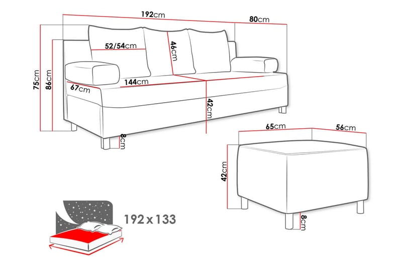 Skatteg sovesofa - Møbler - Sofaer - Sovesofaer - Hjørnesovesofa