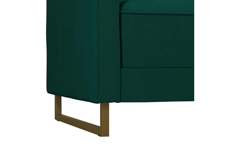 Skylar 2-seters Sovesofa Justerbar Fløyel/Grønn /Messing - Novogratz - Møbler - Sofaer - Sovesofaer