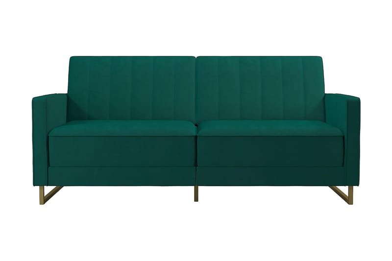 Skylar 2-seters Sovesofa Justerbar Fløyel/Grønn /Messing - Novogratz - Møbler - Sofaer - Sovesofaer