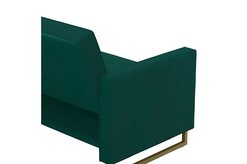 Skylar 2-seters Sovesofa Justerbar Fløyel/Grønn /Messing - Novogratz - Møbler - Sofaer - Sovesofaer